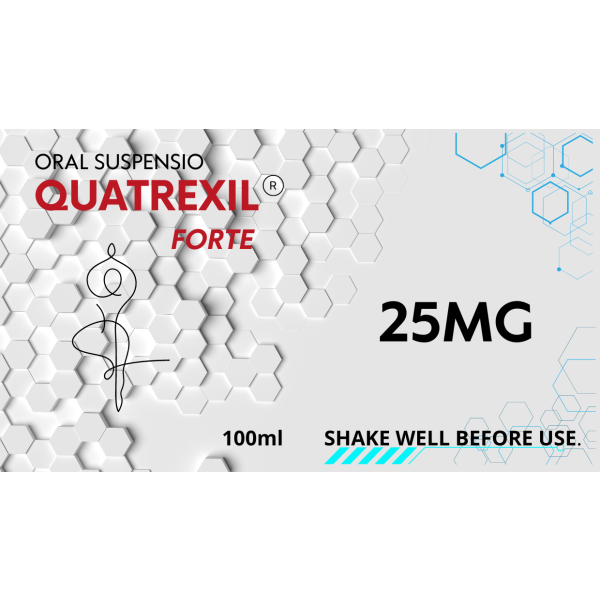 Quatrexil Forte 25mg 100ml + Dieta + Plan Treningowy